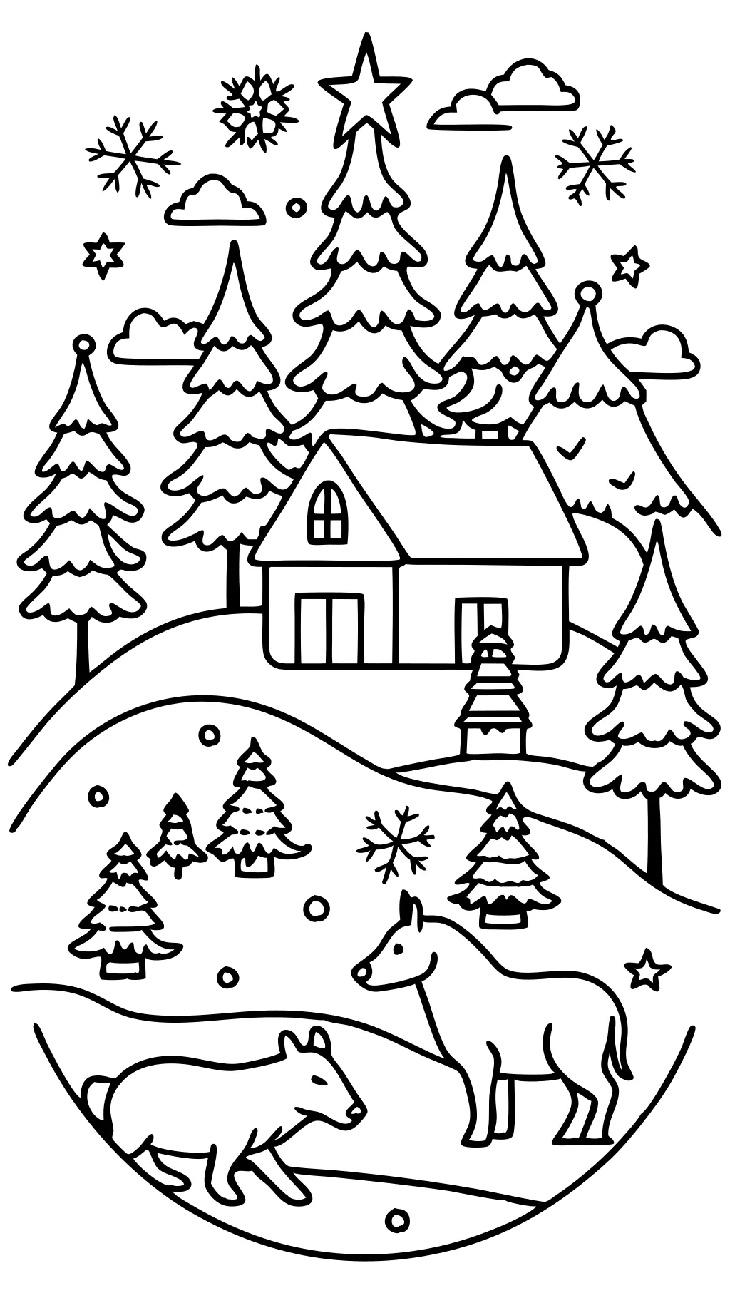 winter coloring pages pdf